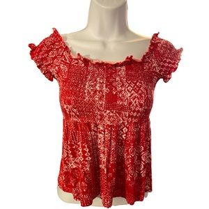 Gorgeous Rue21 Red Bandana Style Top